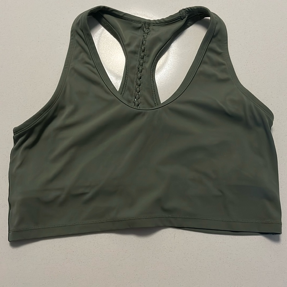 Offline tank with built in bra xl green